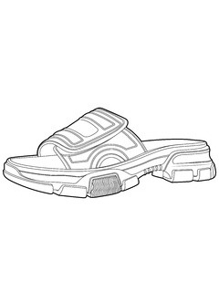 拖鞋素描画教程图片