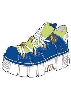 鞋子设计手稿图_鞋子手绘图_鞋子手绘稿_鞋子设计效果图-pop鞋子趋势